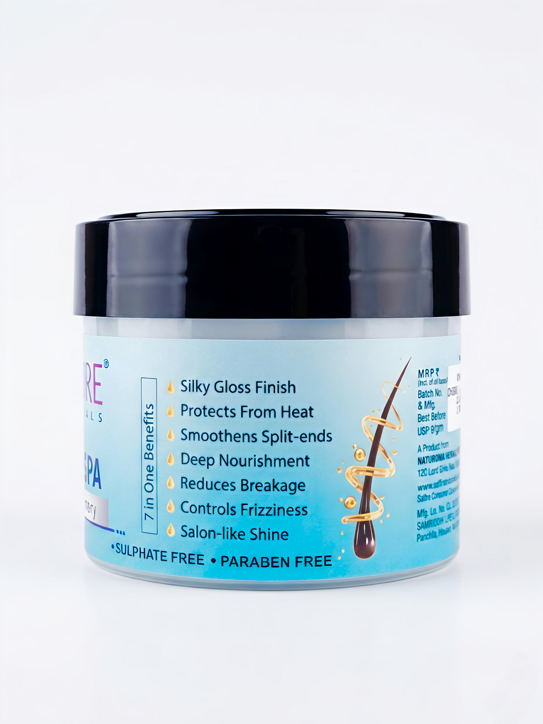 SAFFIRE Naturals T7 Hair Spa – Tress-Therapy (7-in-1 Intensive Repair & Shine) I 250gm I