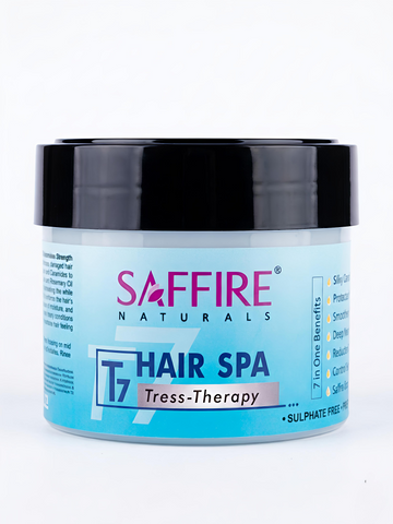 SAFFIRE Naturals T7 Hair Spa – Tress-Therapy (7-in-1 Intensive Repair & Shine) I 250gm I